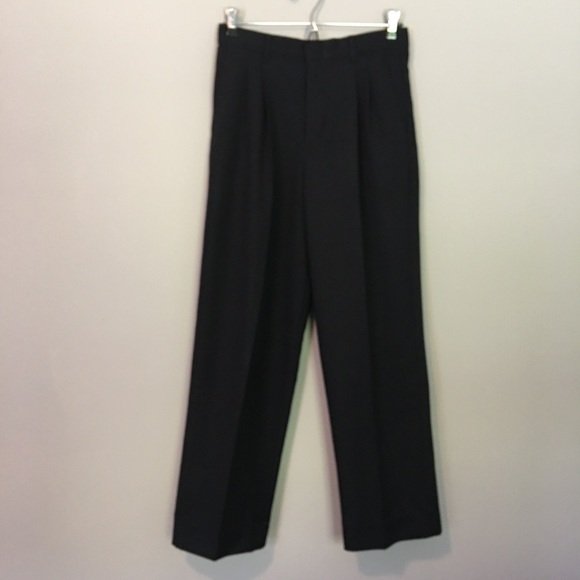 Black Dress Pants with Think White Stripes Sz 16 - Picture 2 of 7